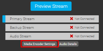 Media Encoder Settings